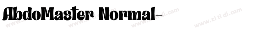 AbdoMaster Normal字体转换